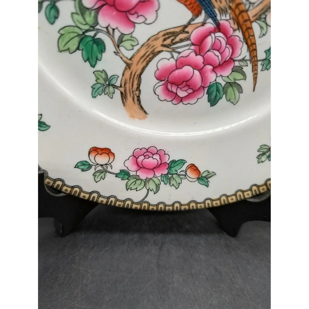 Whieldon Ware Pheasant Dinner Plate F Winkle Co England‎ Floral Bird Chinoiserie